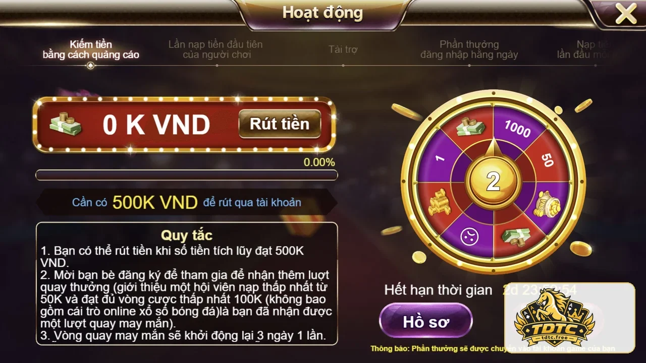Khu vực khuyến mãi và ưu đãi tại TDTC